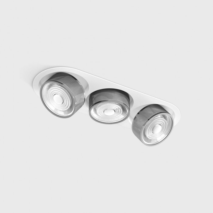 Светильник встраиваемый потолочный LTX SOL IN MINI X3, L301mm, W111mm, H50mm, LED 3x7W, 3000K, белый/хром (01.7523.21.930.WH/CRG)
