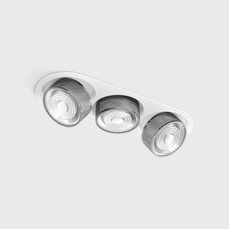 Світильник вбудований стельовий LTX SOL IN MINI X3, L301mm, W111mm, H50mm, LED 3x7W, 3000K, білий/хром (01.7523.21.930.WH/CRG)
