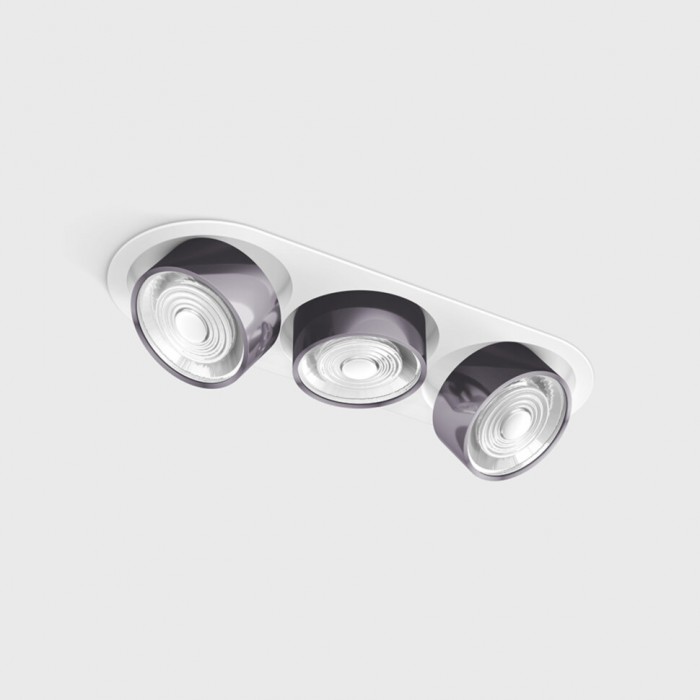 Потолочный светильник LTX SOL IN MINI X3, L301mm, W111mm, H50mm, LED 3x7W, 3000K, белый/diamond black (01.7523.21.930.WH/DB)