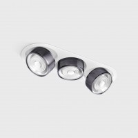 Світильник вбудований стельовий LTX SOL IN MINI X3, L301mm, W111mm, H50mm, LED 3x7W, 3000K, білий/diamond black (01.7523.21.930.WH/DBG)