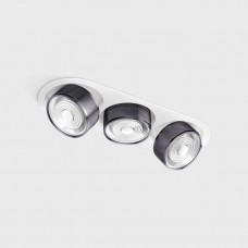Потолочный светильник LTX SOL IN MINI X3, L301mm, W111mm, H50mm, LED 3x7W, 4000K, белый/diamond black (01.7523.21.940.WH/DBG)