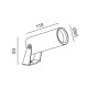 Светильник прожекторного типа LTX VISOR55, L118mm, D55mm, H93mm, LED 6.3W, 3000К, графит (08.3013.7.930.GR.30)