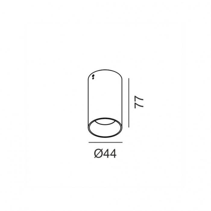 Світильник стельовий накладний LTX URBAN, D44mm, H77mm, LED 4W, 3000К, графіт (08.1141.4.930.GR)