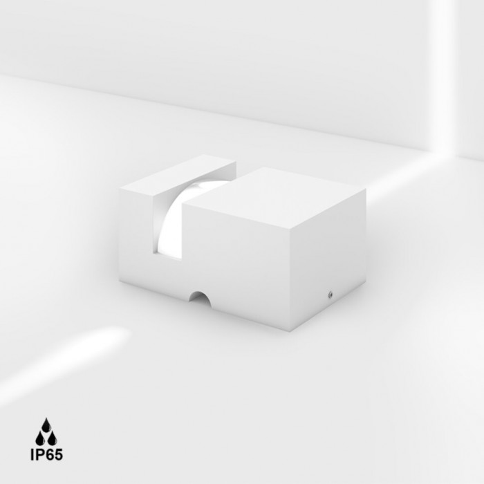 Светильник настенный LTX WIN IP, L80mm, H53mm, SP115mm, LED 4.5W, 3000К, белый (08.1052.5.930.WH)