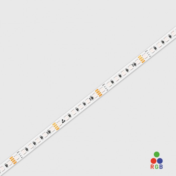 Світлодіодна гнучка RGB стрічка. L5000mm, w8mm, h1.5mm, 11W/m, 24V, ціна за м.п. (11.24.120.11.20.050.RGB)