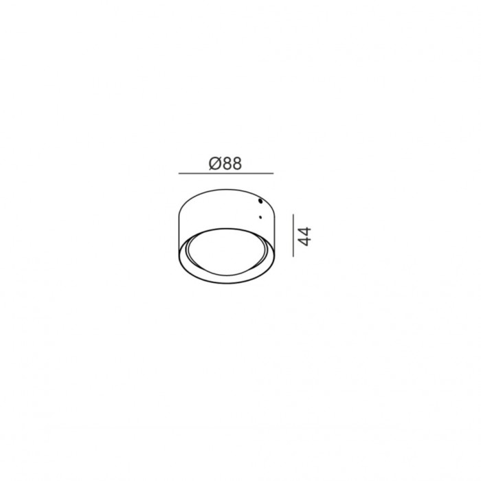 Світильник стельовий накладний LTX BUBBLE, D88mm, H44mm, LED 10W, 3000К, графіт (08.1109.10.930.GR)