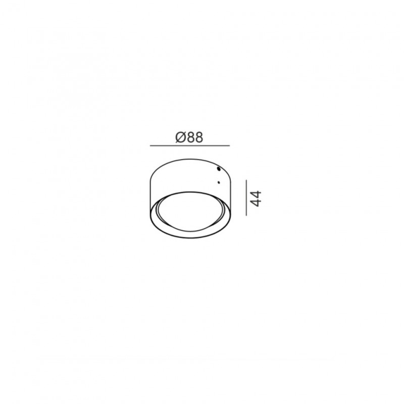 Светильник накладной потолочный LTX BUBBLE, D88mm, H44mm, LED 10W, 3000К, графит (08.1109.10.930.GR)