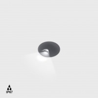 Светильник встроенный LTX PATH LIGHT, D50mm, H65mm, LED 1W, 3000К, графит (08.4841.1.930.GR)