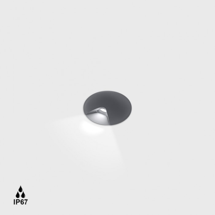 Светильник встроенный LTX PATH LIGHT, D50mm, H65mm, LED 1W, 3000К, графит (08.4841.1.930.GR)