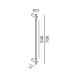 Накладной светильник LTX STRAW, L700mm, D15mm, sp77mm, LED 5W, 3000К, 48V, черный (10.1507.5.930.BK)