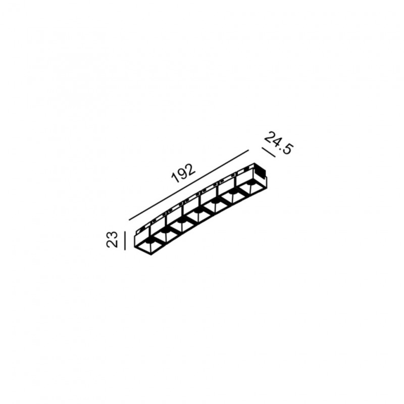 Світильник лінійний LTX IN_RING COMFORT 192, L192mm, W24.5mm, H23mm, LED 6W, 3000К, чорний (09.1921.7.930.BK)