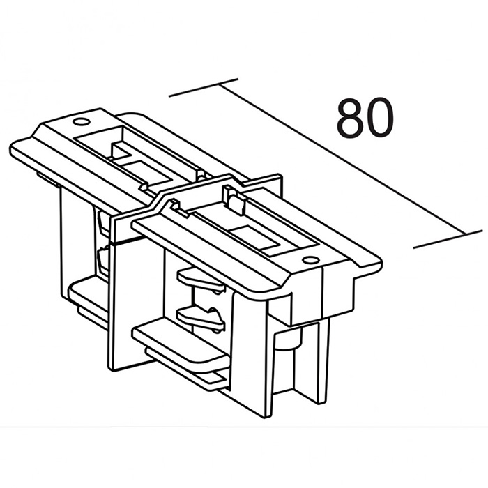 Соединитель линейный, белый (7604Q-10-W31)