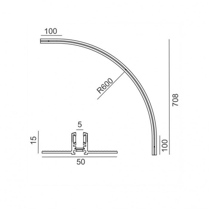 Вбудований радіальний кут PICO_LINE ARC R, R600mm, 708x708mm, H15mm, чорний (16.RC60.BK) Вбудований радіальний кут PICO_LINE ARC R, R600mm, 708x708mm, H15mm, чорний (16.RC60.BK)