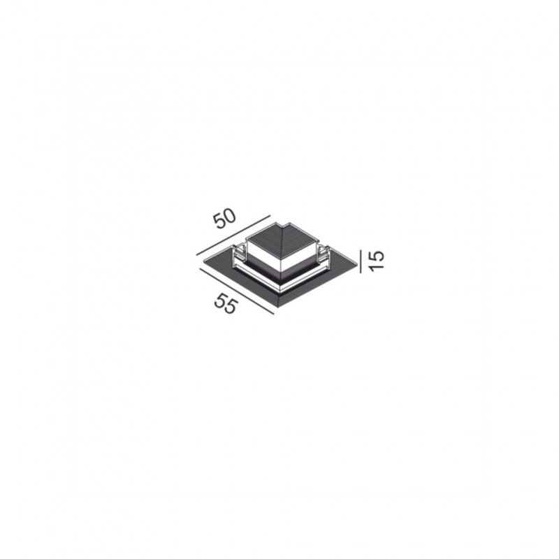 Соединитель PICO_LINE CORNER R HR, L55mm, W50mm, H15mm, черный (16.R90HR.BK)