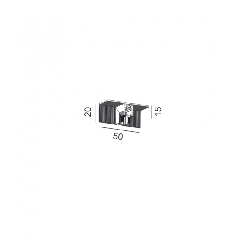 Соединитель PICO_LINE CORNER R IN, L50mm, W20mm, H15mm, черный (16.R90IN.BK)