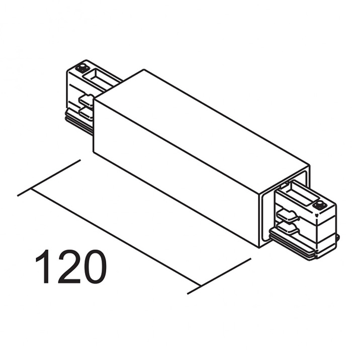 Центральне введення живлення, біле (7653-10-W31)