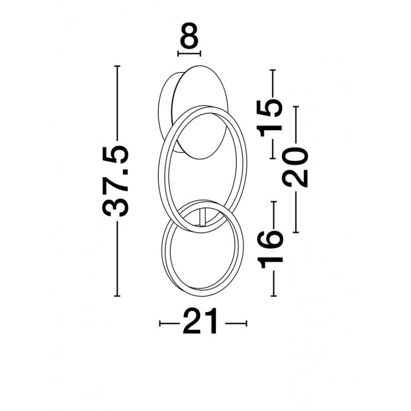 Бра Nova Luce 9001109 Imar, 15 Вт, 762 лм, 3200К
