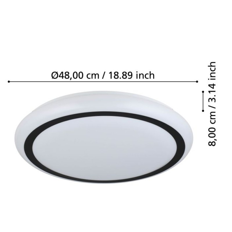 Люстра - Eglo 900335 CAPASSO wall/ceiling light, 19.5 Вт, 2200 лм, 3000К