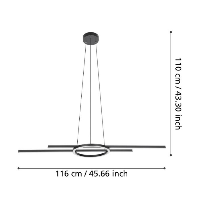 Підвісний світильник Eglo 900398 ZILLERIO-Z pendant light, 8 Вт, 2160 лм, 2700К-6500К
