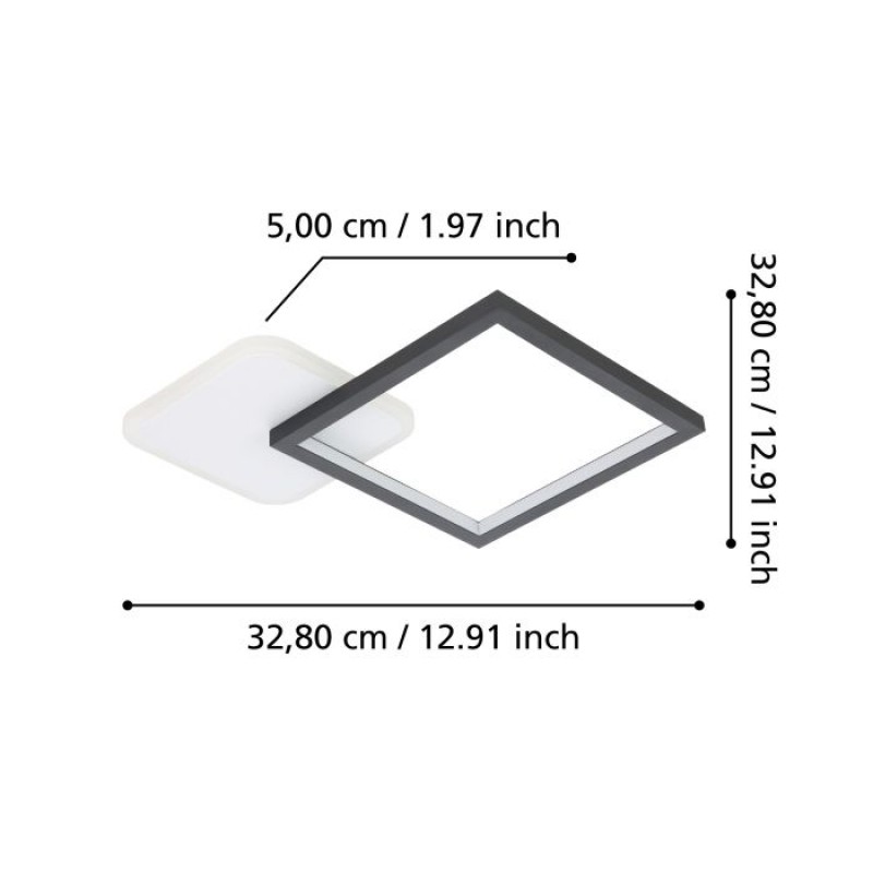 Люстра - Eglo 900422 GAFARES ceiling light, 15 Вт, 2100 лм, 3000К-6500К