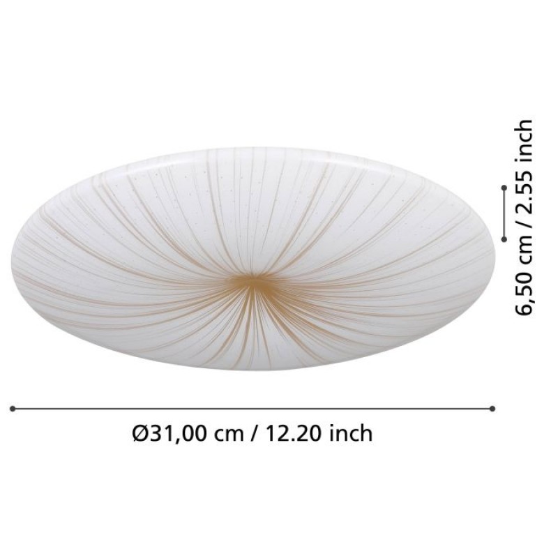 Люстра Eglo 900499 NIEVES 1 wall/ceiling light, 19.5 Вт, 2300 лм, 3000К
