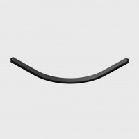 Накладной радиальный угол PICO_LINE ARC S, R150mm, 250x250mm, H15mm, черный (16.SC15.BK)
