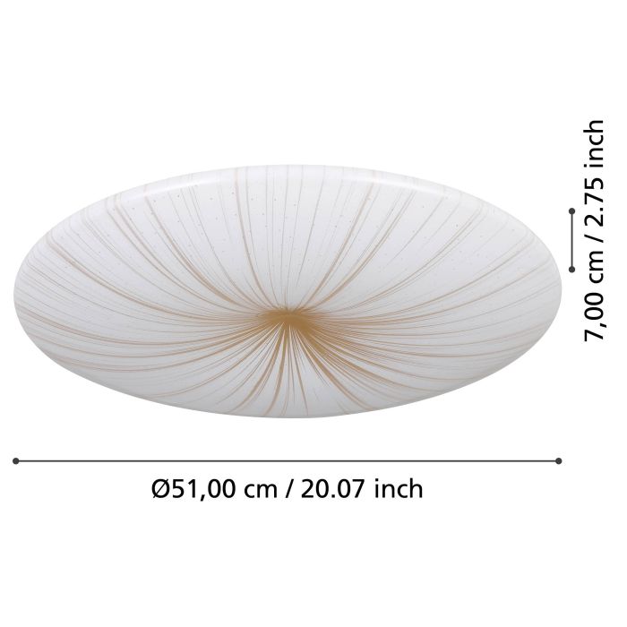 Люстра Eglo 900501 NIEVES 1 wall/ceiling light, 4.4 Вт, 3710 лм, 3000К