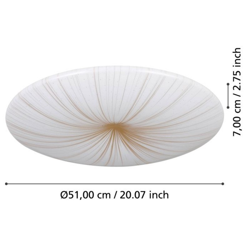 Люстра - Eglo 900501 NIEVES 1 wall/ceiling light, 4.4 Вт, 3710 лм, 3000К