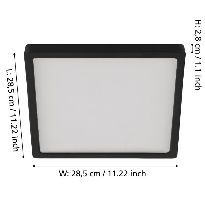 Потолочный светильник Eglo 900588 FUEVA 5 surface-mounted light, 20.5 Вт, 2400 лм, 3000К