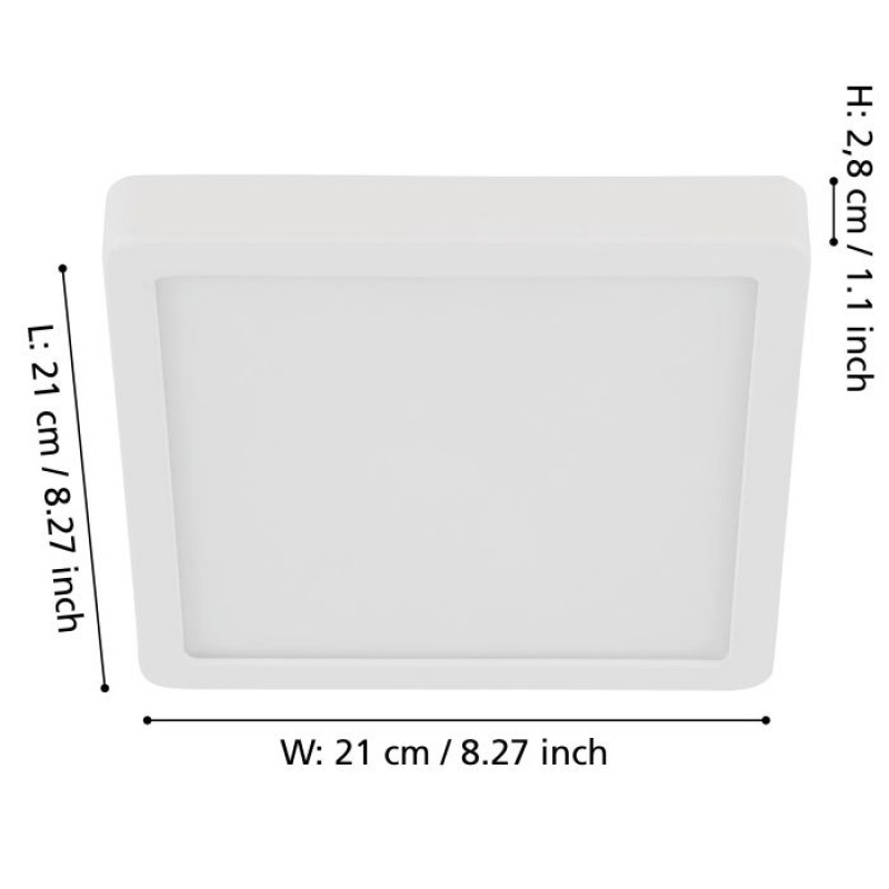 Потолочный светильник Eglo 900591 FUEVA 5 surface-mounted light, 17 Вт, 2000 лм, 3000К