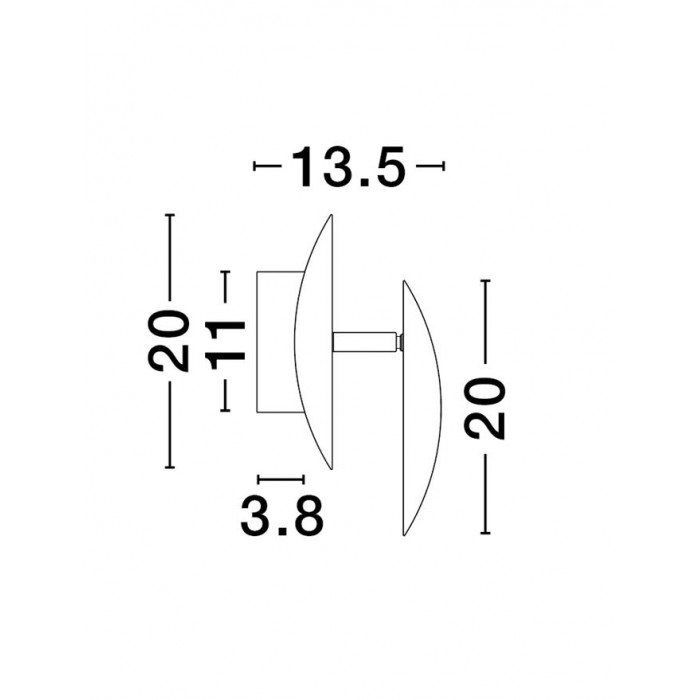 Бра - Nova Luce 9006080 Solei, 6 Вт, 420 лм, 3000К