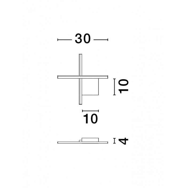 Настенный светильник Nova Luce 9006083 Cross, 10 Вт, 660 лм, 3000К