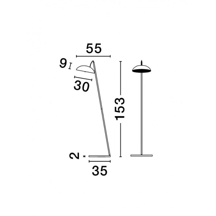 Торшер Nova Luce 9006099 Flute, 30 Вт, 1958 лм, 3000К