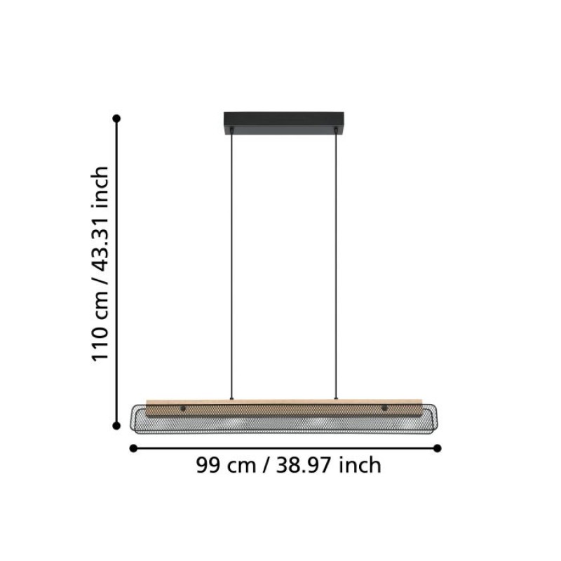 Підвісний світильник Eglo 900702 KOKOMO-Z pendant light, 34 Вт, 4100 лм, 2700К-6500К, RGB