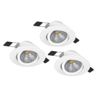 Точечный светильник Eglo 900745 SALICETO recessed light (набор из 3 шт), 6 Вт, 450 лм, 2700К
