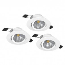 Точковий світильник Eglo 900745 SALICETO recessed light (набор из 3 шт), 6 Вт, 450 лм, 2700К