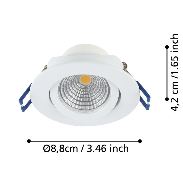 Точечный светильник Eglo 900745 SALICETO recessed light (набор из 3 шт), 6 Вт, 450 лм, 2700К