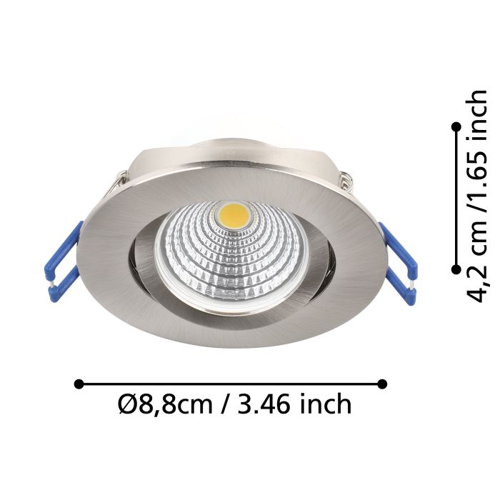 Точечный светильник Eglo 900746 SALICETO recessed light (набор из 3 шт), 6 Вт, 450 лм, 2700К