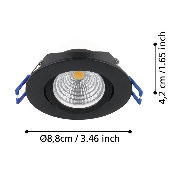 Точечный светильник Eglo 900747 SALICETO recessed light (набор из 3 шт), 6 Вт, 450 лм, 2700К