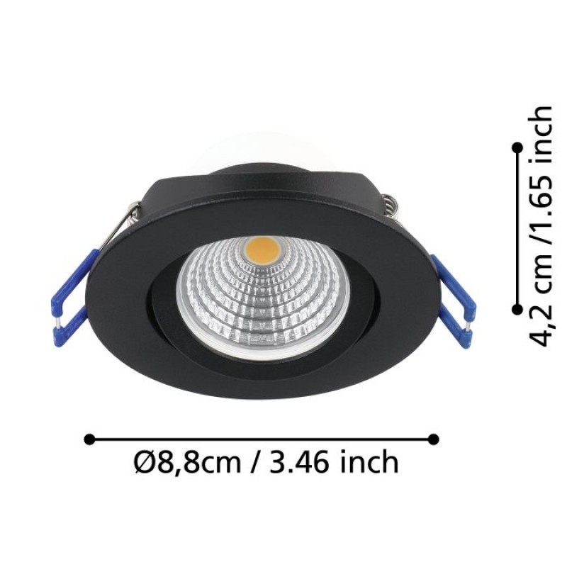 Точечный светильник Eglo 900747 SALICETO recessed light (набор из 3 шт), 6 Вт, 450 лм, 2700К