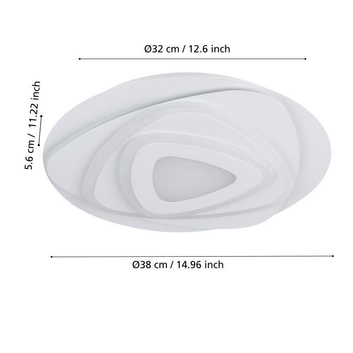 Люстра Eglo 900864 PALAGIANO ceiling light, 21 Вт, 3100 лм, 4000К
