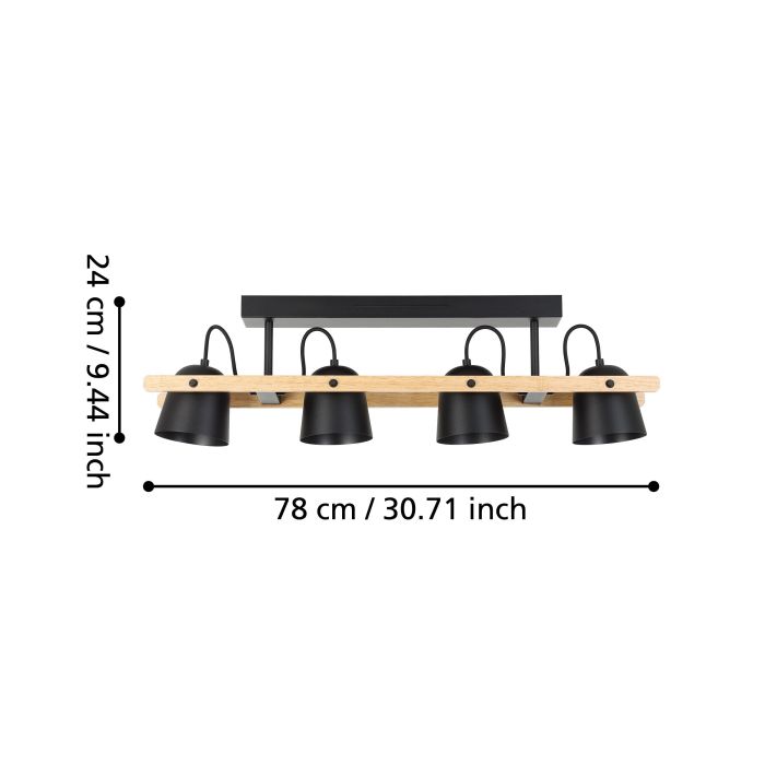 Люстра Eglo 900882 HORNWOOD-Z ceiling light, 3.7 Вт, 2200 лм, 2700К-6500К, RGB