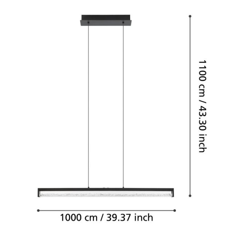 Підвісний світильник Eglo 900895 CARDITO 1 pendant light, 6 Вт, 3420 лм, 2700К-5000К