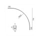Накладной радиальный угол PICO_LINE ARC S, R600mm, 700x700mm, H15mm, черный (16.SC60.BK)