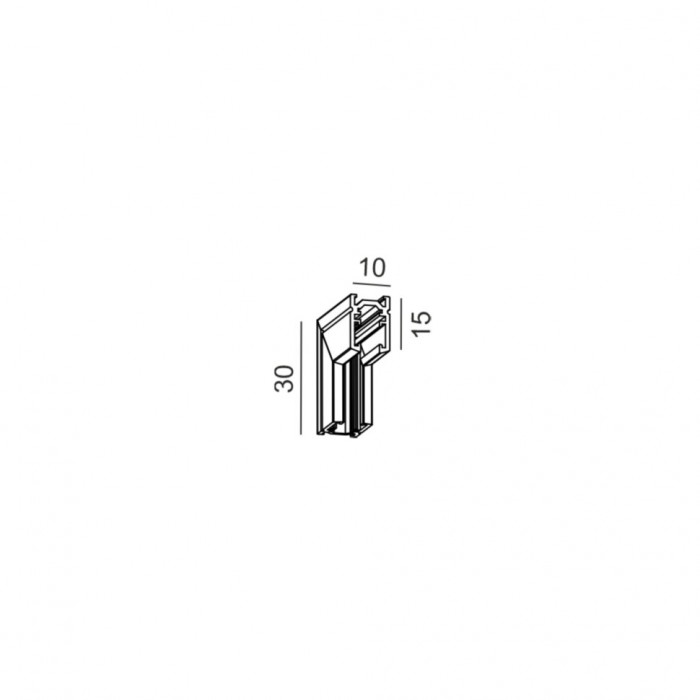 З'єднувач вбудований PICO_LINE CORNER S IN, чорний (16.S90IN.BK)