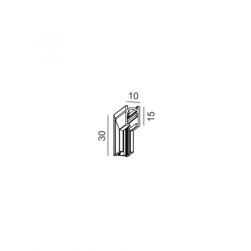 Соединитель встроенный PICO_LINE CORNER S IN, черный (16.S90IN.BK)