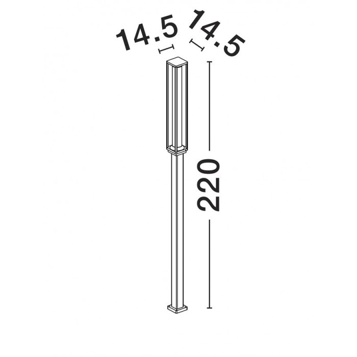Фонарный столб Nova Luce 9030627 Solstice, 16 Вт, 1105 лм, 3000К