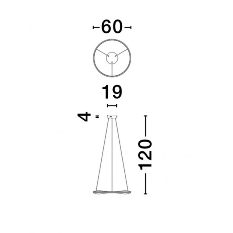 Подвесной светильник Nova Luce 9030642 Dobi, 32 Вт, 1192 лм, 2700К-5000К