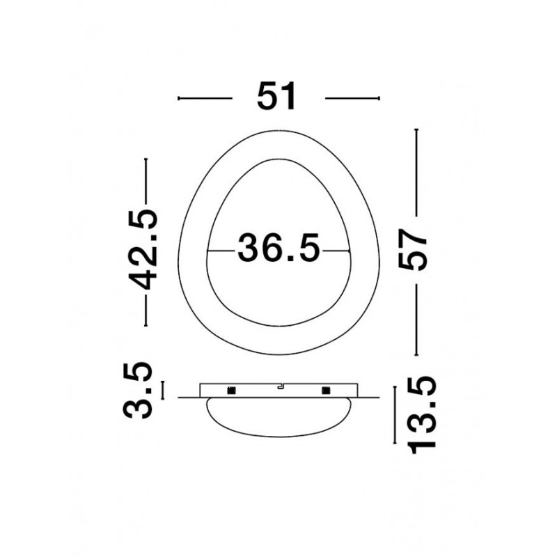 Люстра - Nova Luce 9030647 Nimbus, 29 Вт, 2383 лм, 3000К