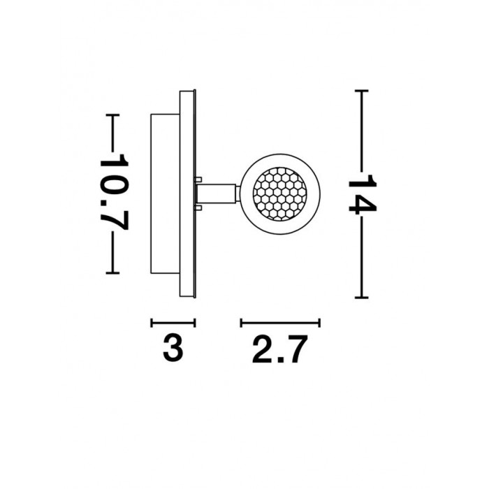 Бра - Nova Luce 9081222 Penor, 9 Вт, 780 лм, 3000K